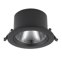 Okrągła lampa z klipsem Egina 10558 Nowodvorski LED 15W 4000K wpustowa czarna