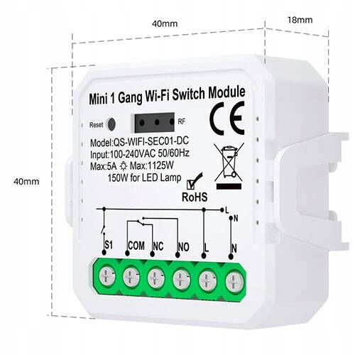 Sterownik Przekaźnik WiFi TUYA BEZNAPIĘCIOWY Smart na Arena.pl