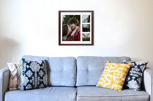 Ramka na 4 zdjęcia Hekla 40x40x4 MDF galeria brązowy 1szt. na Arena.pl