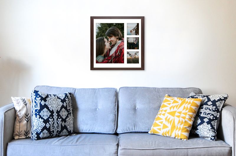 Ramka na 4 zdjęcia Hekla 40x40x4 MDF galeria brązowy 1szt. zdjęcie 4