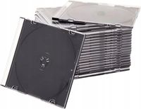Pudełka CD x 1 SLIM na płyty czarne HQ 50 sztuk