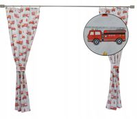 ZASŁONA zasłony dziecięce STRAŻ POŻARNA komplet