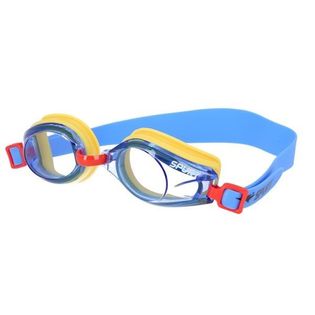 Okulary pływackie niebiesko żółte szczelne policarbon silikonowa uszczelka nie parują ABI