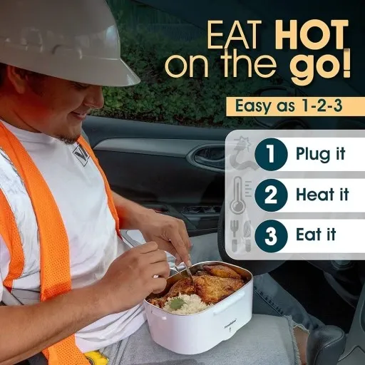 ELEKTRYCZNY LUNCHBOX TERMOS SAMOCHODOWY OBIADOWY zdjęcie 5