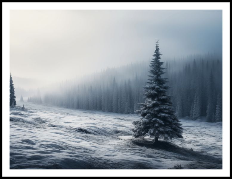 Plakat 100x75cm Samotna Choinka zdjęcie 3