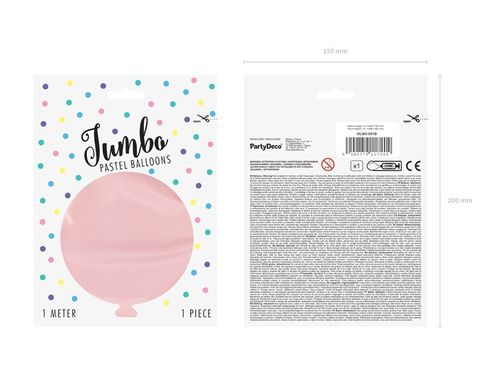 "Balon okrągły 1m, Pastel Pale Pink" na Arena.pl