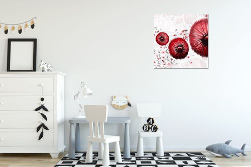 Obraz Drukowany 40X40 Czerwone Dmuchawce na Arena.pl