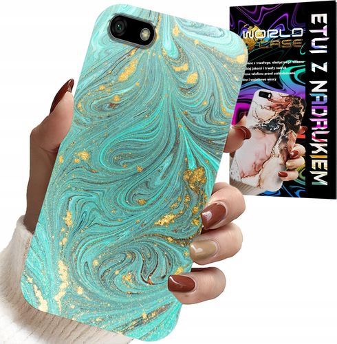 ETUI DO HUAWEI Y5 2018 - MARMURKOWE WZORY + SZKŁO HARTOWANE na Arena.pl