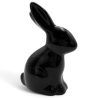 Zajączek wielkanocny królik ceramiczny CZARNY figurka do stroika dekoracja