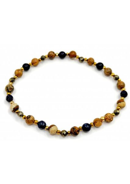 Bransoletka Japis Piryt 925 zdjęcie 1