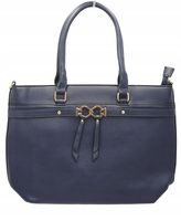 Erick Style - duża klasyczna torebka shopper granatowy A0305