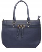 Erick Style - duża klasyczna torebka shopper granatowy A0305