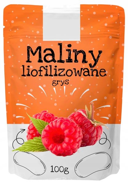 Malina liofilizowana grys 100g Owoce MALINY zdjęcie 1