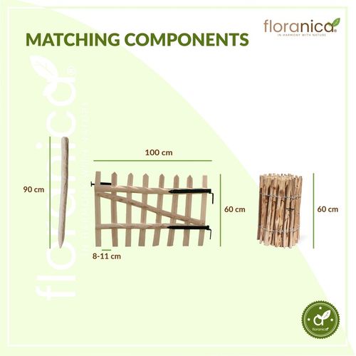 PŁOT DREWNIANY ogrodzenie leszczynowe - dł. 10 m x wys.60cm, rozstaw 4-6 cm na Arena.pl