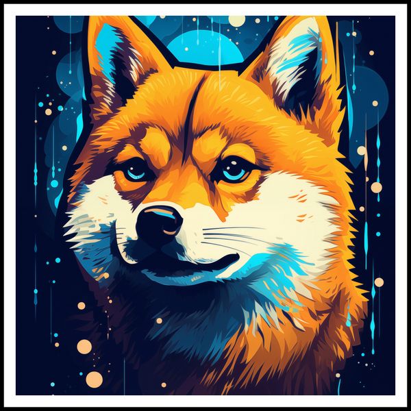Plakat 100x100cm Lisek w Kosmosie zdjęcie 3