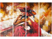 120CM 80 OBRAZ 4 ELEM JESIENNA ZADUMA ŚCIENNY