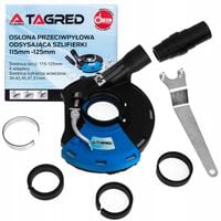 Osłona przeciwpyłowa do szlifierki kątowej 115-125mm Odsysająca Mocna