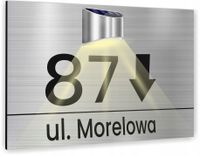 Tabliczka adresowa Tablica numer domu 40x30 cm lampka LED DUŻO WZORÓW