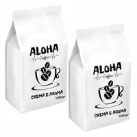 Kawa Ziarnista ALOHA COFFEE CREMA e AROMA Zestaw 2 x 1KG