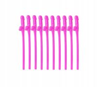 RÓŻOWE Słomki do napojów penis peniski rurki na wieczór panieński 10 SZTUK