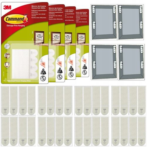 Command Rzepy samoprzylepne 32 szt / 16 par - Powiesisz 4 obrazy do na Arena.pl