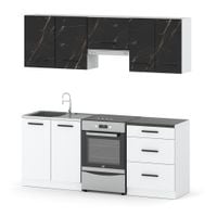 Kuchnia Modułowa Nowoczesna Z Blatem Pojemna 2m Biały San Sebastian Biały