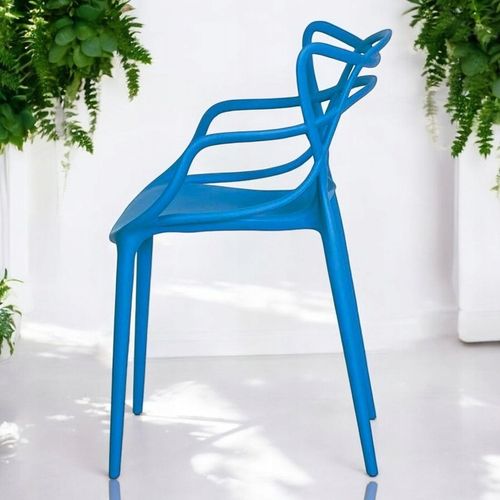 Krzesło Ogrodowe Tarasowe Duże Wygodne Mocne Niebieskie Na Działkę Balkon na Arena.pl