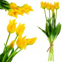 BUKIET TULIPANÓW TULIPANY TULIPAN BUKIET PAPUZIE GUMOWANE 5SZT JAK ŻYWE