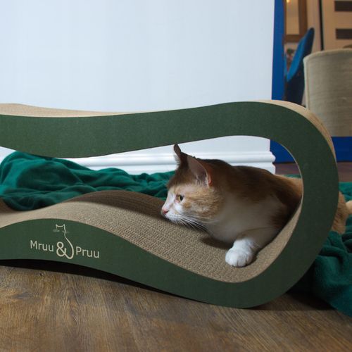 Drapak dla kota LEON | zielony | 78x28x24 cm | MruuPruu na Arena.pl