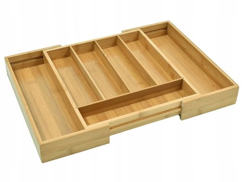 WKŁAD DO SZUFLADY NA SZTUĆCE BAMBUSOWY DREWNIANY ORGANIZER ROZSUWANY na Arena.pl