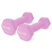 ZESTAW HANTLI ŻELIWNYCH TRNING REHABILITACJA FITNESS ANTYPOŚLIZGOWE 2x0.5KG