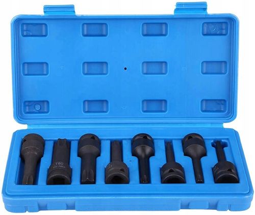 KLUCZE WPUSTOWE TRZPIENIOWE UDAROWE TORX 1/2 T30-T80 NASADKI 78 MM 8 EL na Arena.pl