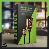 8x LAMPA SOLARNA OGRODOWA WBIJANA LED POCHODNIA DO OGRODU PŁOMIEŃ 50cm