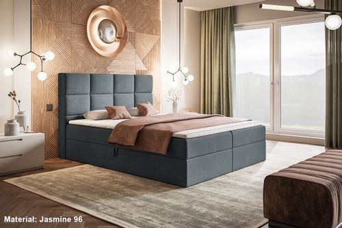 Kontynentalne łóżko tapicerowane Box V 180x200  topper gratis! na Arena.pl