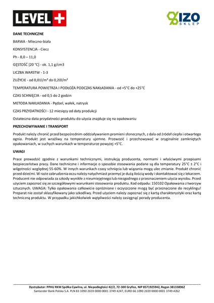 Środek Gruntujący 15L Uniwersalny Level+04 zdjęcie 4