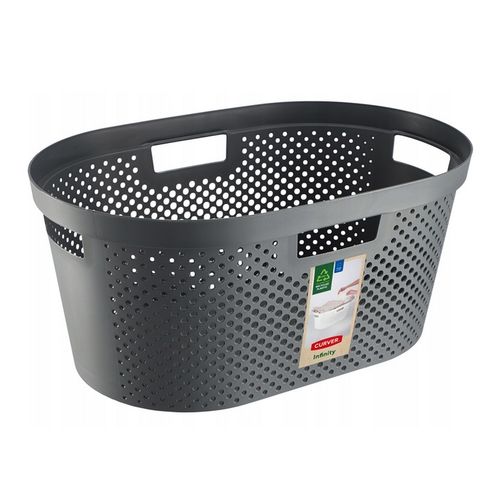 Kosz na Pranie do Magla Ciemny Szary 40L Infinity Curver na Arena.pl