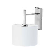 Biały kinkiet ścienny z abażurem AKRA