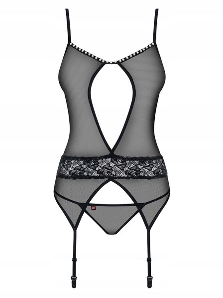 812-COR-1 gorset z uroczymi perełkami i stringami. zdjęcie 3