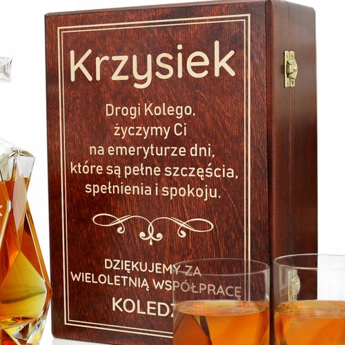 Zestaw karafka i szklanki z GRAWEREM na emeryturę na Arena.pl