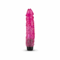 jelly supreme wibrator anatomiczny rożowy z brokatem 21 cm