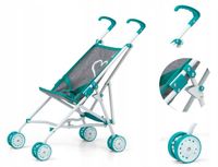 WÓZEK DLA LALEK PARASOLKA SPACERÓWKA DLA LALKI LEKKI SOLIDNY