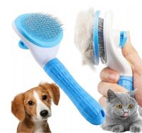 Szczotka do sierści Samoczyszcząca z Przyciskiem Dla PSA KOTA Wysoka JAKOŚĆ