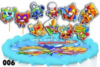 TOPPERY NA TORT OZDOBNE DEKORACJA ZESTAW POSTACI Z - SUPER ZINGS 10szt.