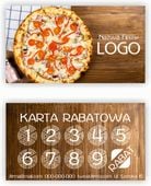 Karty stałego klienta RABATOWE 120 szt TWOJE LOGO nazwa firmy pizzeria