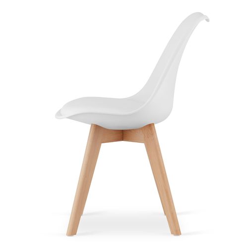 Zestaw stół okrągły KAMI 80cm + 4 krzesła MARK białe na Arena.pl