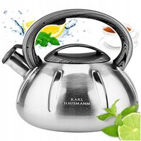 CZAJNIK na GAZ CZAJNIK SREBRNY 3L Z GWIZDKIEM POKRYWĄ RĄCZKA STAL INDUKCJA