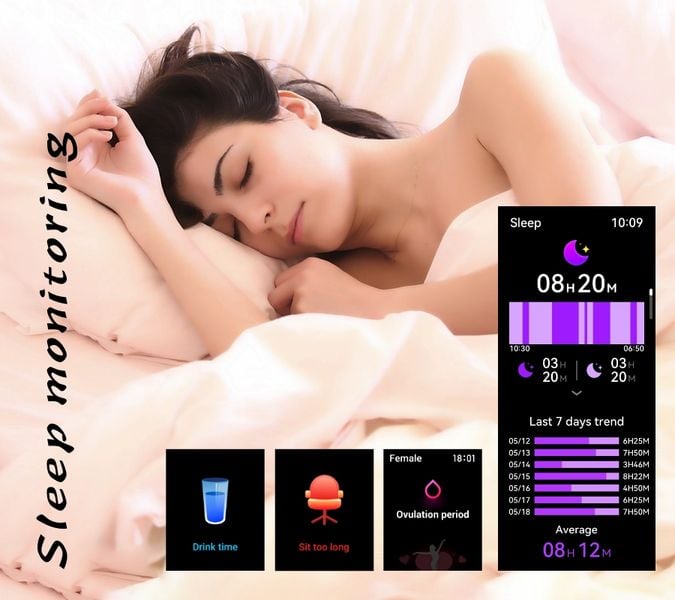 smartwatch damski rubicon rncf31 black zdjęcie 9