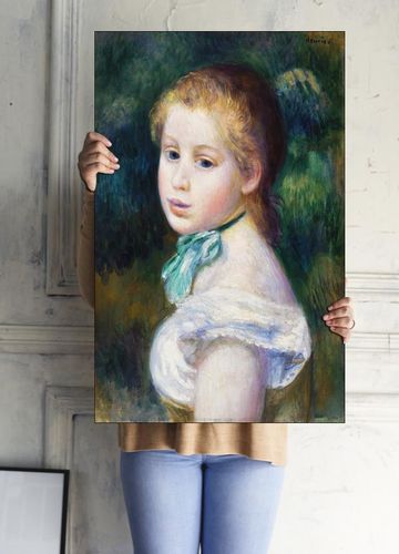 Head of Young Girl , Pierre-Auguste Renoir - plakat 20x30 cm na Arena.pl