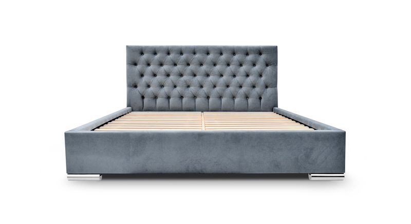 Łóżko sypialniane Chesterfield 140/200 z pojemnikiem zdjęcie 1