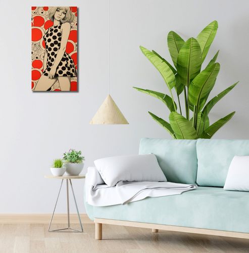 Obraz 30x60cm Czerwone Kropki na Arena.pl